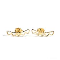 Brinco Ear Cuff Corações Pequenos Banhado a Ouro 18k