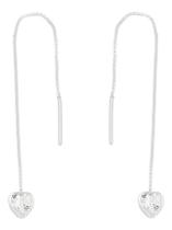 Brinco Ear Cuff Correntinha Pendurada Pingente Prata 925