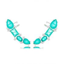Brinco Ear Cuff Cristais Turmalina Brinco Ear Cuff Cristais Turmalina