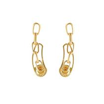 Brinco Ear Cuff Elos Em Ouro 18K