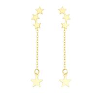 Brinco Ear Cuff Estrelas - Banhada em Ouro 18k