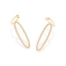 Brinco ear cuff folheado a ouro BRANCO 526799 Rommanel Brinco ear cuff folheado a ouro BRANCO 526799 Rommanel