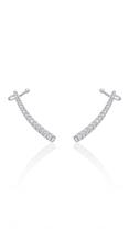 Brinco ear cuff microcravejado - Banhado em ródio Brinco ear cuff microcravejado - Banhado em ródio