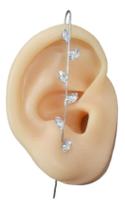 Brinco Ear Cuff Pedra Zirconia Prata Dourado Estrela Peque
