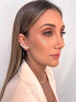 Brinco Ear Cuff Piercing Fake Cristal Brinco Ear Cuff Piercing Fake Cristal