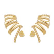 Brinco ear cuff rafaela pérolas folheado a ouro 18k Brinco ear cuff rafaela pérolas folheado a ouro 18k