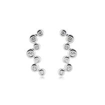 Brinco Ear Cuff Zircônias Cristal Em Prata 925