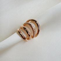 Brinco Ear Hook 4 Argolas - Ouro rosé Brinco Ear Hook 4 Argolas - Ouro rosé