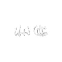 Brinco Ear Hook 4 Fios Lisos - Banhado em prata 925 Brinco Ear Hook 4 Fios Lisos - Banhado em prata 925