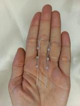 brinco ear hook 7cm 3 zirconias