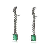 Brinco Ear Hook Esmeralda Fusion Pêndulo Brinco Ear Hook Esmeralda Fusion Pêndulo