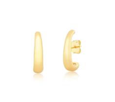 Brinco Ear Hook Liso Banhado a Ouro - 2,5 cm x 1,3 cm Brinco Ear Hook Liso Banhado a Ouro - 2,5 cm x 1,3 cm