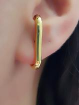 Brinco Ear Hook Liso Banhado a Ouro Brinco Ear Hook Liso Banhado a Ouro