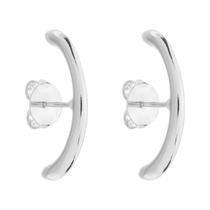 Brinco Ear Hook Liso Banhado a Prata 925