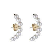 Brinco Ear Hook Pérolas Banho Ouro Brinco Ear Hook Pérolas Banho Ouro