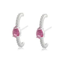 Brinco Ear Hook Rubi Fusion Gotinha Ródio Brinco Ear Hook Rubi Fusion Gotinha Ródio
