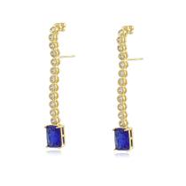 Brinco Ear Hook Safira Fusion Pêndulo Brinco Ear Hook Safira Fusion Pêndulo