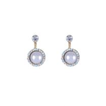 Brinco Ear Jacket Armazem Rr Bijoux Pérola Com Cristais