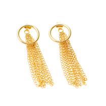 Brinco Ear Jacket Circulo com Franja