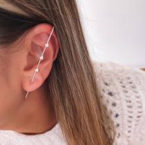 Brinco Ear Pin Ponto De Luz Prata 925