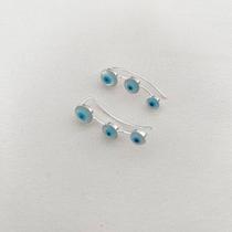 Brinco Earcuff Olho Grego Prata 925