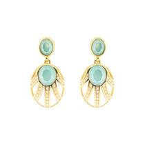 Brinco em ágata azul céu Brinco em ágata azul céu