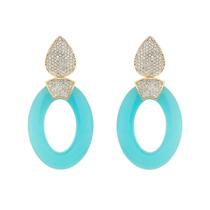 Brinco em ágata azul céu Brinco em ágata azul céu