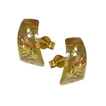 Brinco Em Ouro 10k 416 6 Cores Diagonal Brinco Em Ouro 10k 416 6 Cores Diagonal