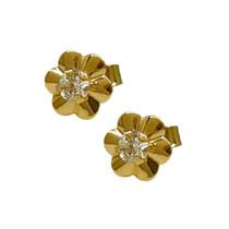 Brinco Em Ouro 10k 416 Florzinha 7 Mm