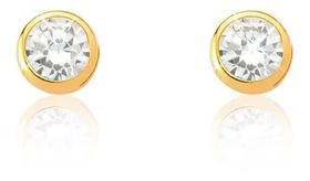 Brinco Em Ouro 18k 0,750 Com Zircônias