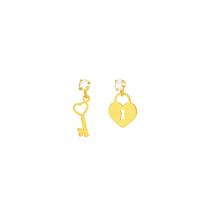 Brinco em Ouro 18K Cadeado e Chave - AU5914