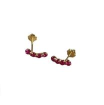 Brinco Em Ouro 18k Delicaco Luxo 4 Pedras Zircônia Brinco Em Ouro 18k Delicaco Luxo 4 Pedras Zircônia