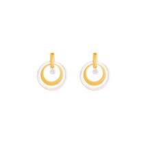 Brinco em Ouro 18K Dois Tons com Diamantes - AU1873