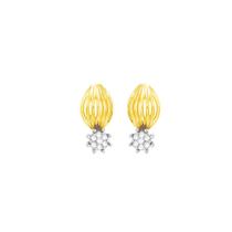 Brinco em Ouro 18K Dois Tons com Diamantes - AU1881