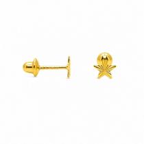 Brinco em Ouro 18K Estrela Diamantada - Joia Elegante e Sofisticada