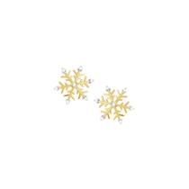 Brinco em Ouro 18K Flocos de Neve com Diamantes - AU3328 Brinco em Ouro 18K Flocos de Neve com Diamantes - AU3328