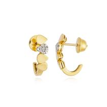 Brinco em Ouro 18K Gotas com Diamantes - AU12877