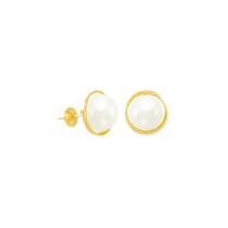 Brinco em Ouro 18K Pérola Rococó - AU4659