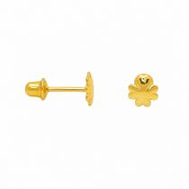 Brinco em Ouro 18K Trevo de 4 Folhas - Par de Brincos Brinco em Ouro 18K Trevo de 4 Folhas - Par de Brincos
