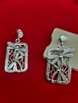 Brinco em prata 950 com madre pérola branca