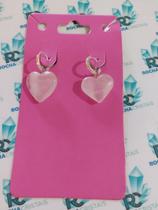 Brinco em Quartzo Rosa