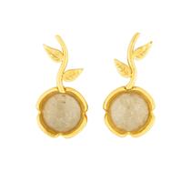 Brinco em quartzo rutilado dourado Brinco em quartzo rutilado dourado