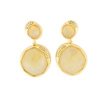 Brinco em quartzo rutilado dourado Brinco em quartzo rutilado dourado