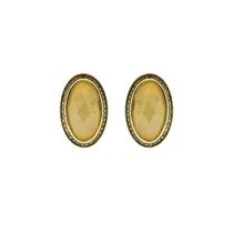 Brinco em quartzo rutilado dourado Brinco em quartzo rutilado dourado