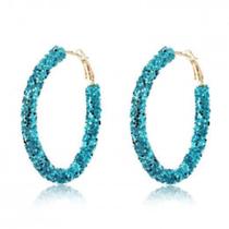 Brinco em STRASS azul