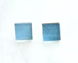 Brinco em Vidro Azul Claro