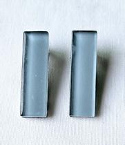 Brinco em Vidro Cinza Claro