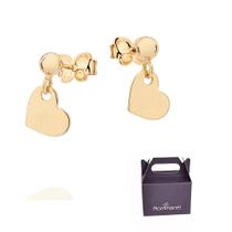 Brinco Esfera Pêndulo Coração Banhado à Ouro Rommanel 527421 Brinco Esfera Pêndulo Coração Banhado à Ouro Rommanel 527421