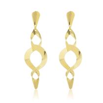 Brinco Espiral Torcido Banhado a Ouro 18k Brinco Espiral Torcido Banhado a Ouro 18k