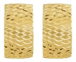 Brinco Estilo Escrava Rendado Ouro 18k Losango Feito A Mão Brinco Estilo Escrava Rendado Ouro 18k Losango Feito A Mão